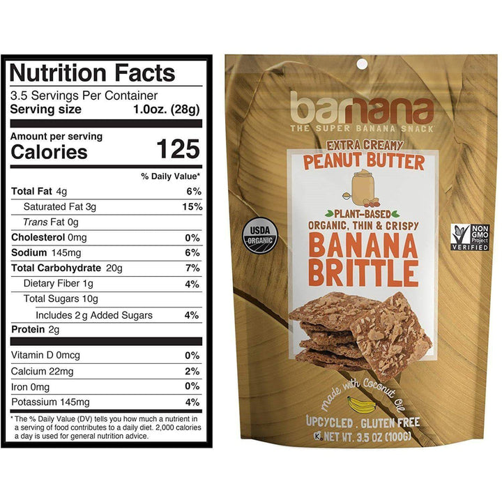 Barnana - Peanut Butter Banana Brittle, 3.5 Oz- Pantry 2