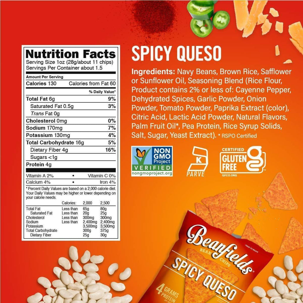 Beanfields Spicy Queso Bean Chips, 1.5 Oz PlantX Canada
