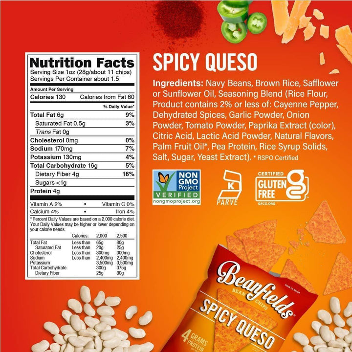 Beanfields - Spicy Queso Bean Chips, 1.5 Oz- Pantry 2