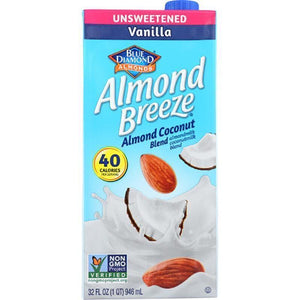 Blue Diamond – Unsweetened Vanilla Almond Milk, 32 oz | Pack of 2
