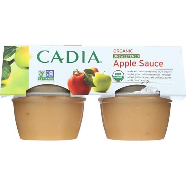 Cadia - Applesauce No Added Sugar - 4 cups, 4 oz each- Pantry 1