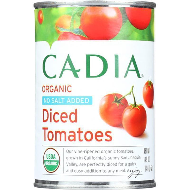 Cadia – Tomatoes Diced No Salt Added, 14.5 oz- Pantry 1
