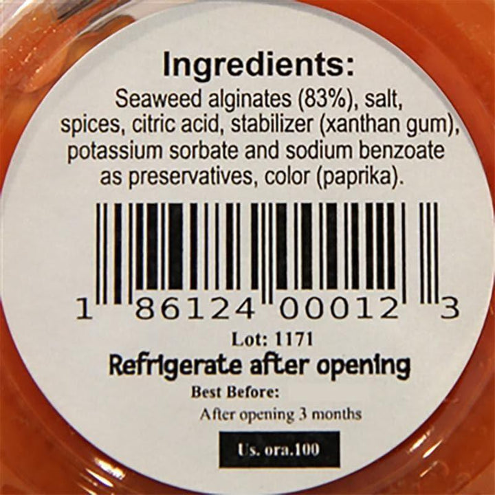 Cavi.art - Orange-Red Seaweed Caviar, 3.5 oz- Pantry 3