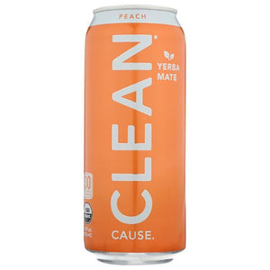 Clean Cause – Yerba Mate Peach, 16 oz