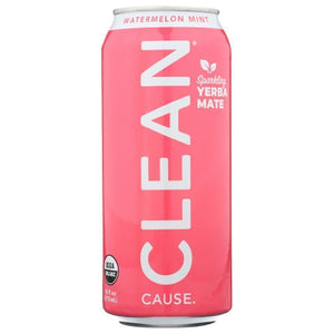 Clean Cause – Yerba Mate Watermelon Mint, 16 oz