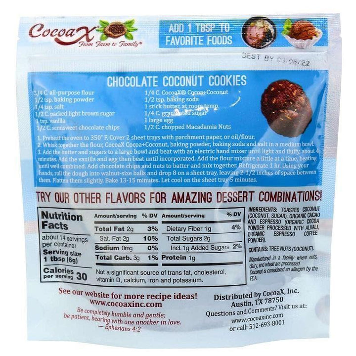 CocoaX – Cocoa with Coconut, 3 oz- Pantry 2