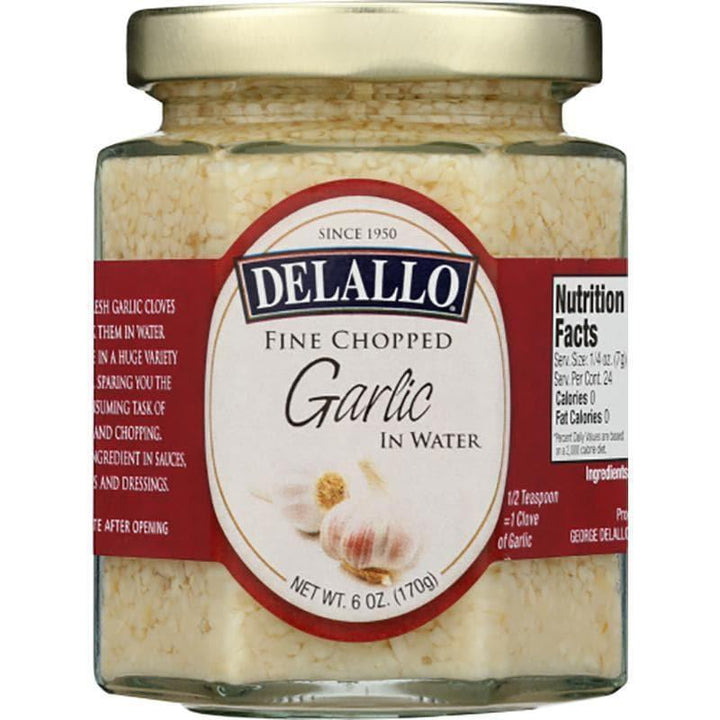 Delallo – Garlic Minced in Water, 6 oz- Pantry 1