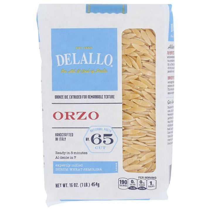 Delallo – Pasta Orzo #65, 16 oz- Pantry 1