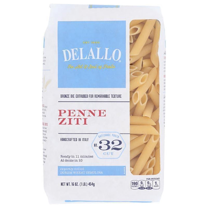 Delallo – Pasta Penne Ziti #32, 16 oz- Pantry 1