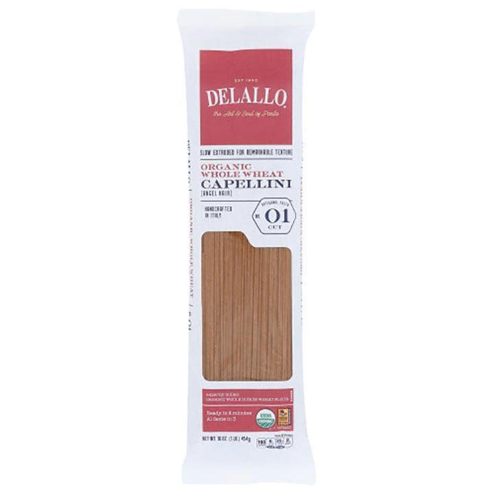 Delallo – Pasta Whole Wheat Capellini, 16 oz- Pantry 1