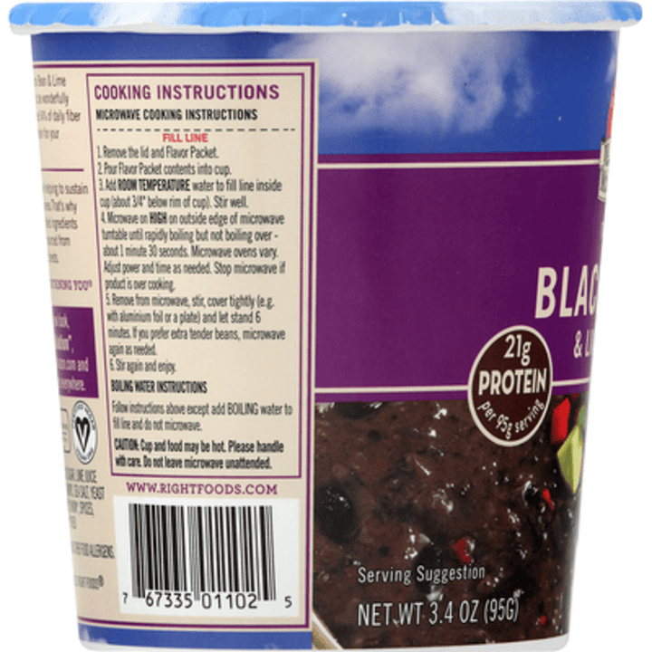 Dr McDougall’s – Black Bean and Lime Soup Cup, 3.4 oz- Pantry 2