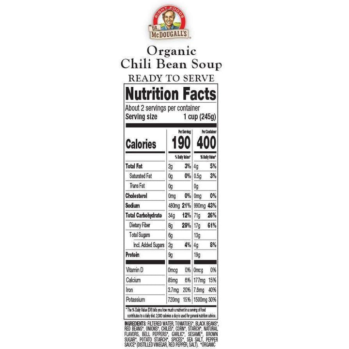 Dr Mcdougall's - Chili Bean Soup, 2.5 Oz- Pantry 2