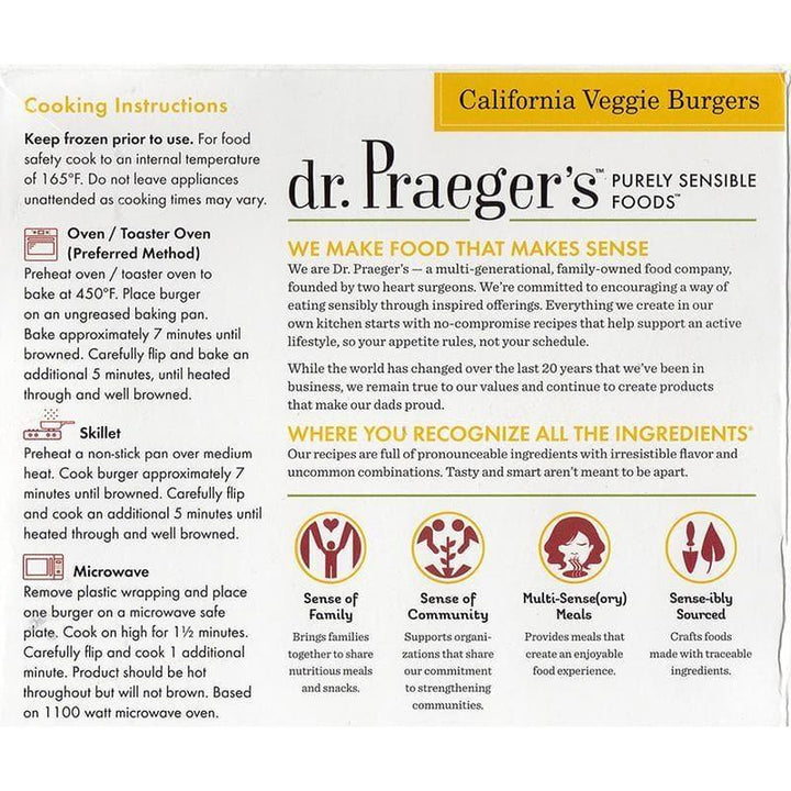 Dr. Praeger's - California Veggie Burgers, 10 oz- Pantry 2