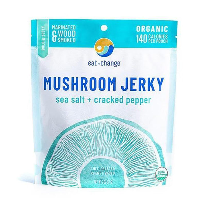 Eat the Change – Sea Salt & Cracked Pepper Mushroom Jerky, 2 oz- Pantry 1