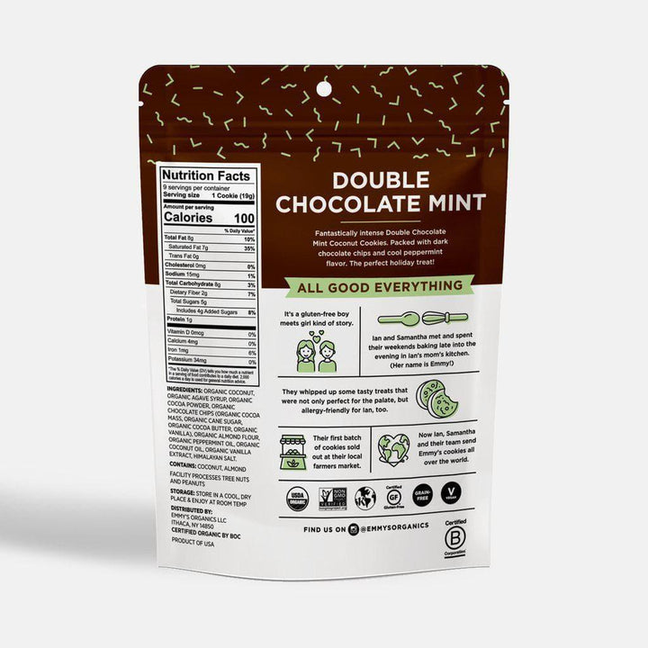 Emmy’s Organics – Cookies Double Chocolate Mint, 6 oz- Pantry 2
