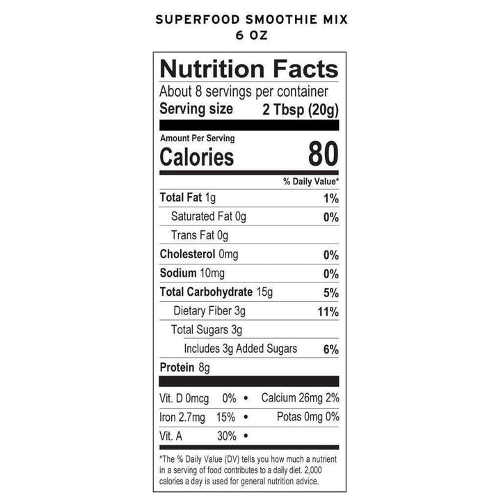 Essential Living Foods – Smoothie Mix Superfood, 6 oz- Pantry 2