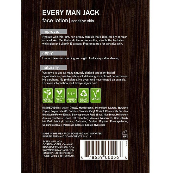 Every Man Jack – Fragrance-Free Face Lotion, 4.2 oz- Pantry 2