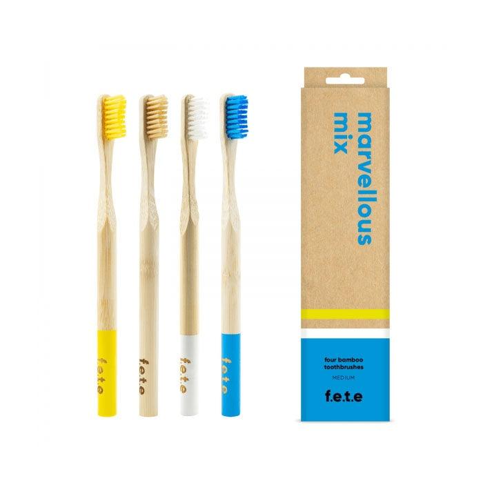 f.e.t.e. - Bamboo Toothbrush Multipacks Medium Marvellous