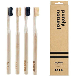 f.e.t.e. - Toothbrush Multipack Purely Natural, 4-pack
