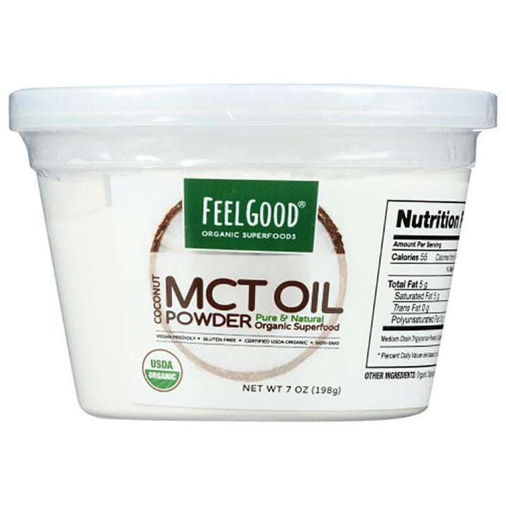 Feelgood Organic Superfood – Coconut MCT Oil Powder, 7 oz- Pantry 1