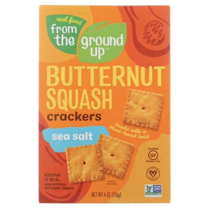 From The Ground Up - Butternut Squash Crackers Sea Salt, 4 Oz- Pantry 1