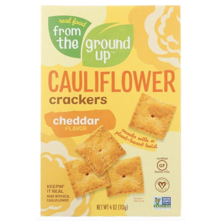 From The Ground Up – Cauliflower Cheddar Crackers, 4 Oz- Pantry 1
