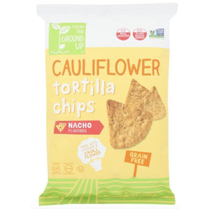 From The Ground Up – Cauliflower Tortilla Chips Nacho, 4.5 Oz