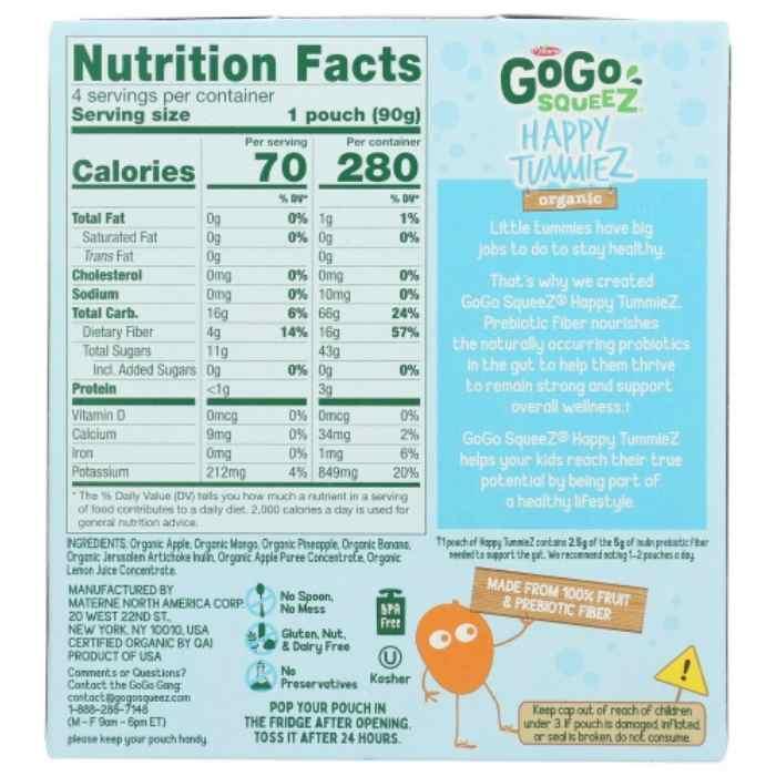 Gogo SqueeZ - Organic Fruit Pouches- Pantry 5