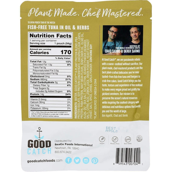 Good Catch - Fish-free Tuna Oil & Herbs, 3.3 Oz- Pantry 5