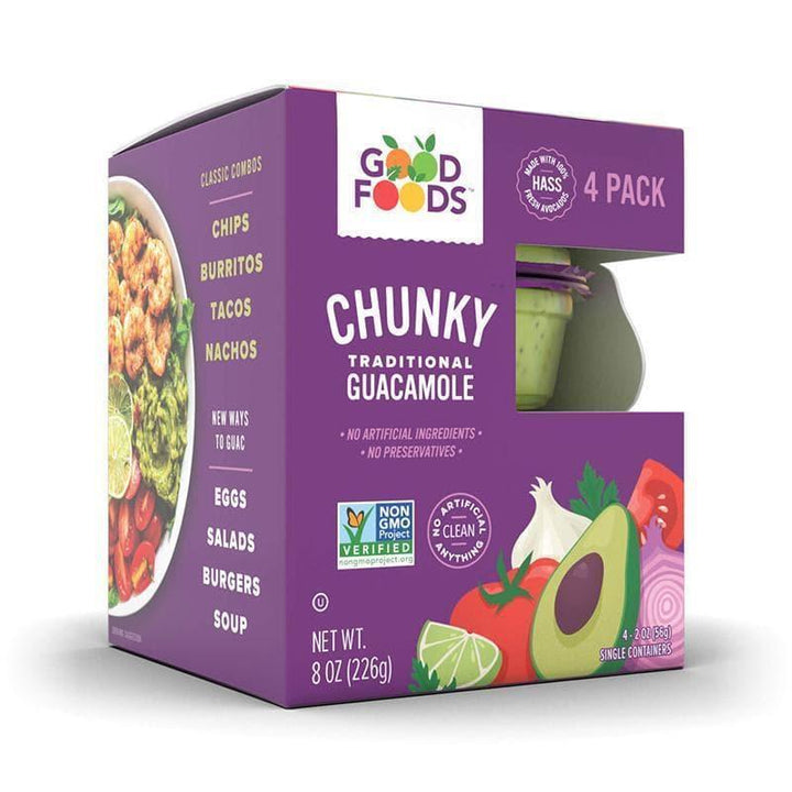 Good Foods - Chunky Guacamole Dip 4pk, 8 Oz- Pantry 1