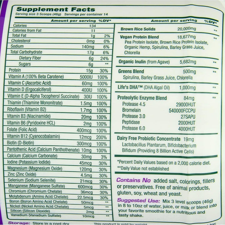Green Foods – True Vitality Protein Shake Vanilla, 22.7 oz- Pantry 2