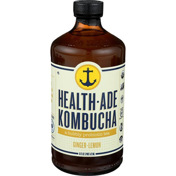Health Ade - Ginger Lemon Kombucha, 16 oz- Pantry 1