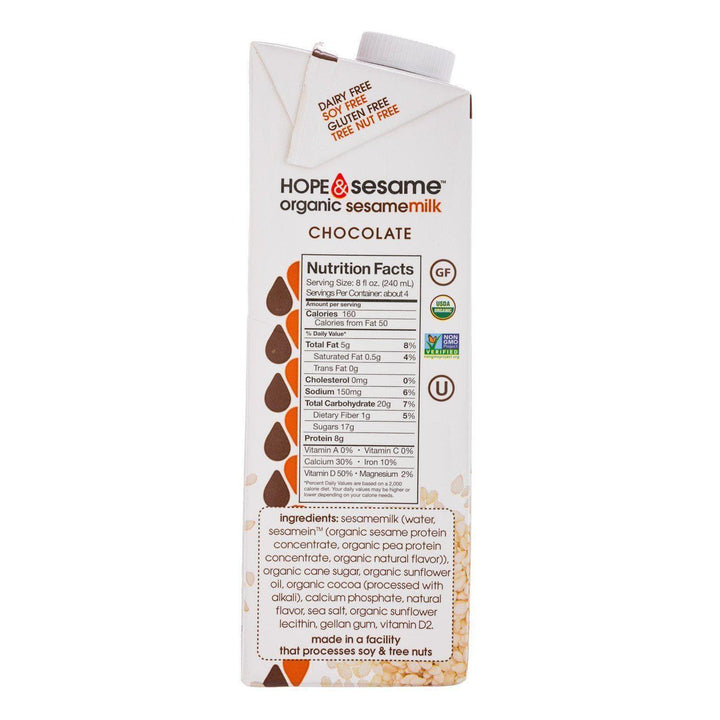 Hope and Sesame – Original Chocolate Sesame Milk, 33.8 oz- Pantry 2