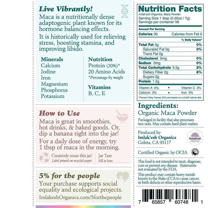 Imlakesh Organics – Maca Powder, 12 oz- Pantry 2