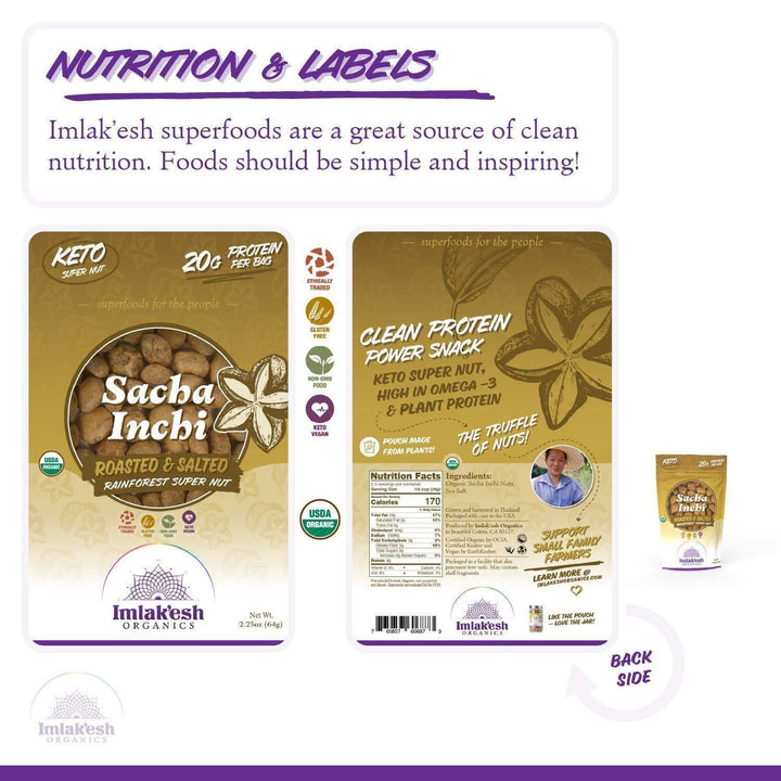 Imlakesh Organics – Sacha Inchi Nuts, 2.25 oz | Pack of 4- Pantry 2
