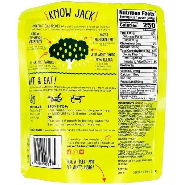 Jackfruit Company – Jackfruit Chickpea Garam Masala Meal, 10 oz- Pantry 3