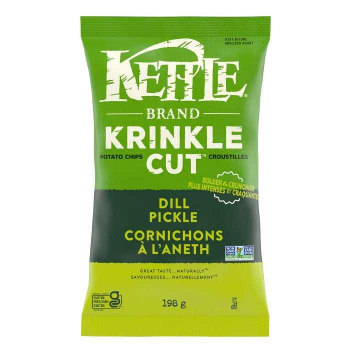 kettle-chips-kettle-chips Krinkle-cut-dill-pickle-198g - front
