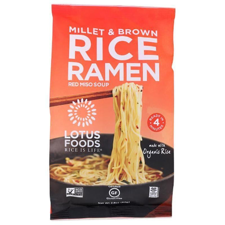 Lotus Foods - Millet & Brown Rice Ramen with Miso, 2.8 oz- Pantry 1
