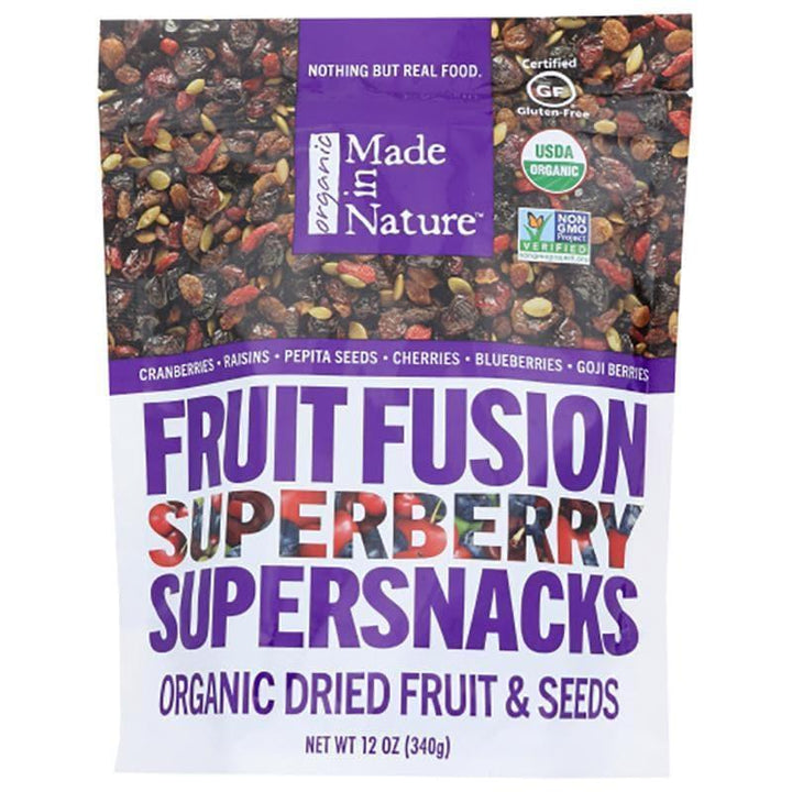 Made In Nature – Dried Fruit Fusion & Seeds Supersnacks, 12 oz- Pantry 1