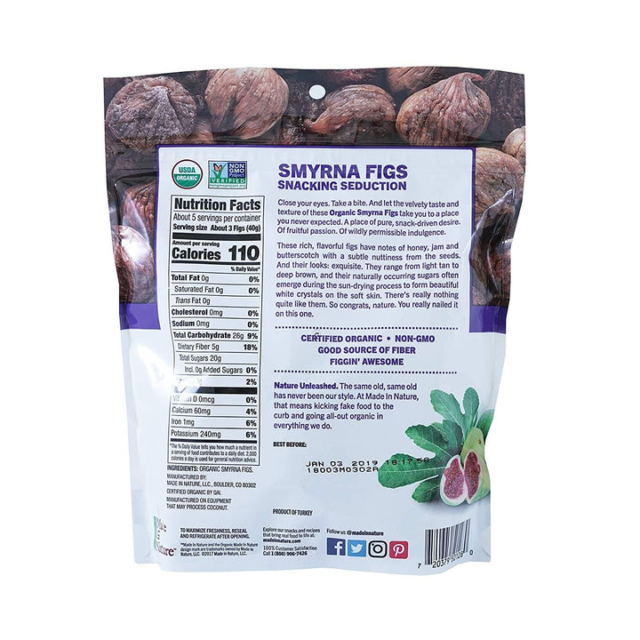 Made In Nature - Dried Smyrna Figs Supersnacks, 7 oz- Pantry 2