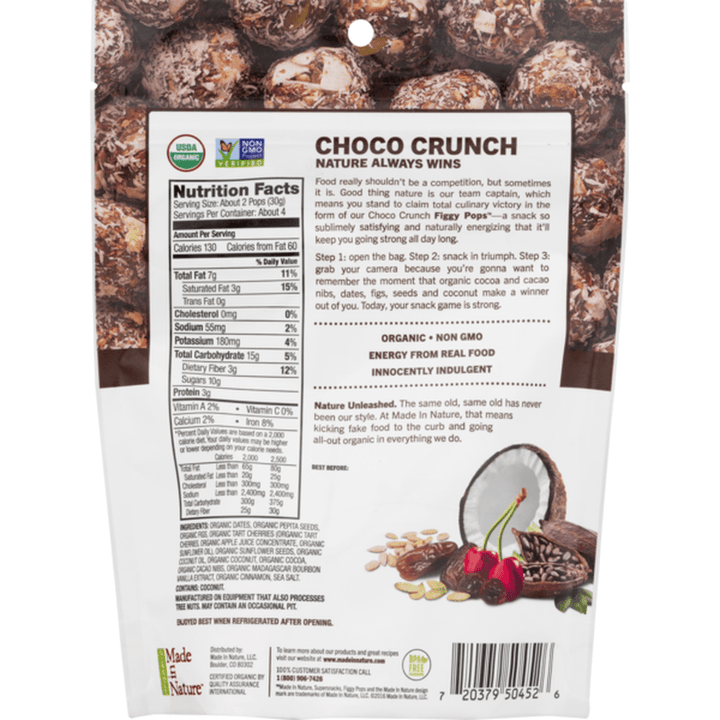 Made In Nature – Figgy Pops Choco Crunch Supersnacks, 4.2 oz- Pantry 2