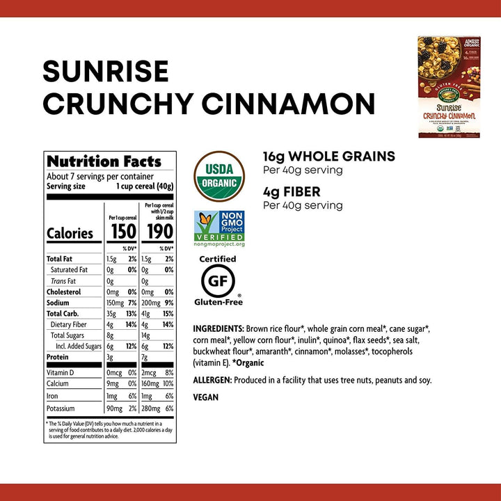 Nature’s Path – Cereal Crunchy Cinnamon, 10.6 oz- Pantry 2
