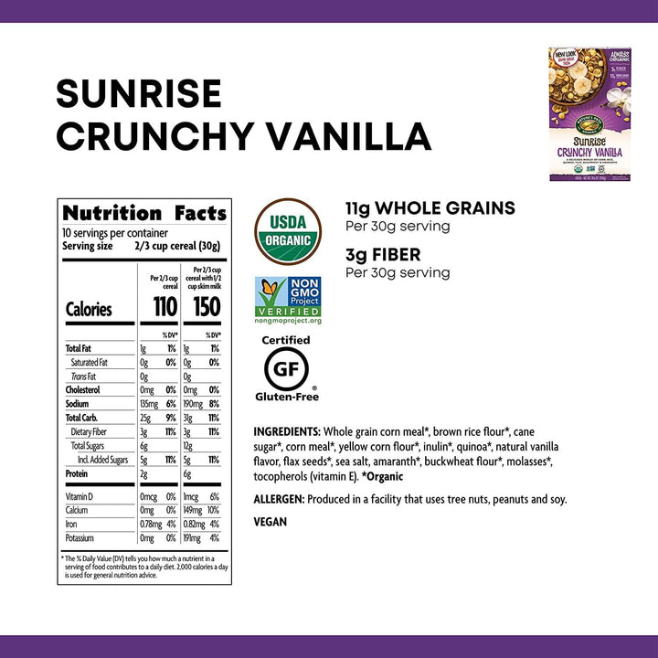 Nature's Path - Cereal Crunchy Vanilla, 10.6 oz- Pantry 2