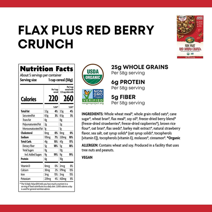 Nature’s Path – Cereal Flax Red Berry Crunch, 10.6 oz- Pantry 2