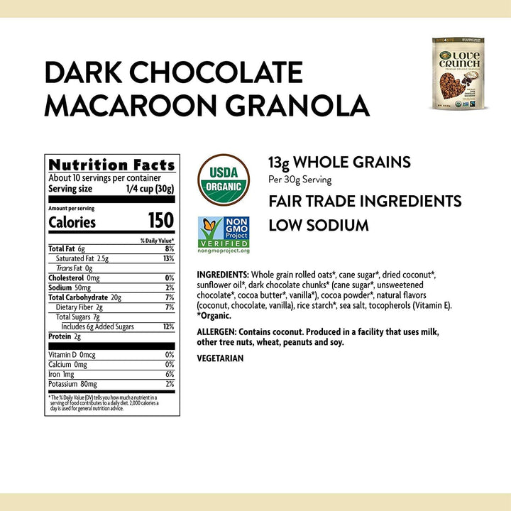 Nature’s Path – Love Crunch Granola Dark Chocolate Macaroon, 11.5 oz- Pantry 2