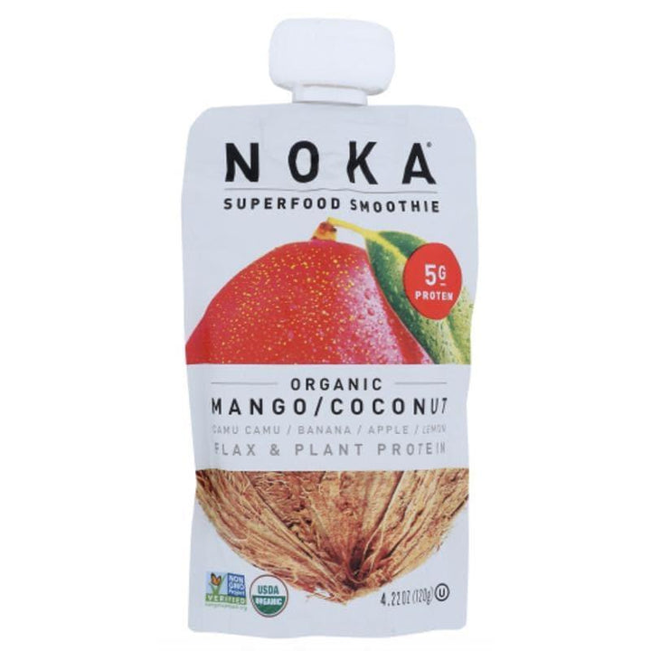 Noka - Superfood Smoothie Organic Mango & Coconut, 4.22 Oz | Pack Of 6- Pantry 1