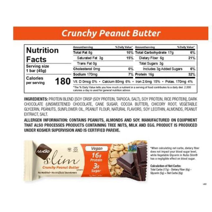 Nugo Slim Protein Bar - Crunchy Peanut Butter, 1.59 Oz- Pantry 2