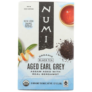 Numi Tea - Aged Earl Grey Black Tea - 18 Bags, 1.2 Oz