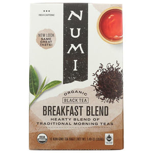 Numi Tea - Breakfast Black Tea - 18 Bags, 1.2 Oz