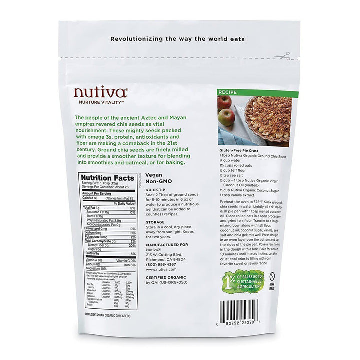 Nutiva – Ground Chia Seeds, 12 oz- Pantry 2